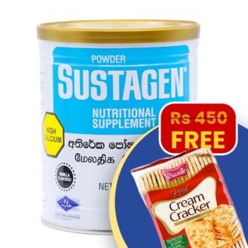 Sustagen Nutritional Supplement Vanilla Flavor 400g + FREE Uswatte Cream Cracker 490g