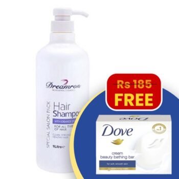 Dreamron Hair Shampoo 1L + FREE Dove Cream Bar Soap 50g