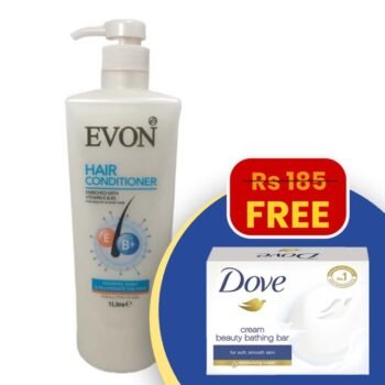 Evon Hair Conditioner 1L + FREE Dove Cream Bar Soap 50g