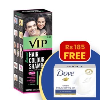 VIP Hair Color Shampoo 180ml + FREE Dove Cream Bar Soap 50g