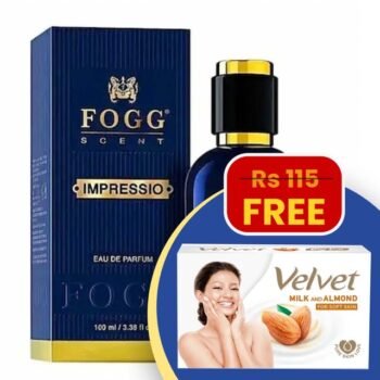 FOGG Scent IMPRESSIO 100ml + FREE Velvet Milk and Almond Soap 70g