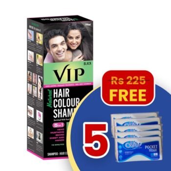 VIP Hair Color Shampoo 180ml + FREE 5 Mint Pocket Tissue