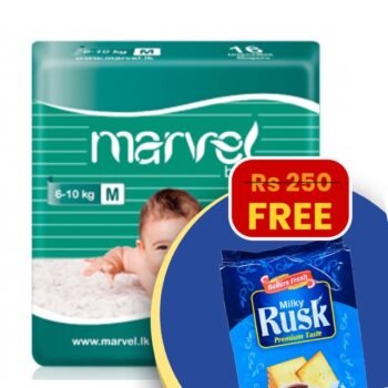 Marvel Baby Diapers – Medium (16 Pieces) + FREE Milky Rusk 180g