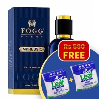 FOGG Scent IMPRESSIO 100ml + FREE 2 Leaf Nature Paper  Serviettes 100g
